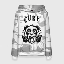 Женская толстовка The Cure рок панда на светлом фоне