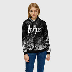 Толстовка-худи женская The Beatles black graphite, цвет: 3D-черный — фото 2