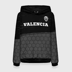 Толстовка-худи женская Valencia sport на темном фоне посередине, цвет: 3D-черный