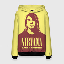 Толстовка-худи женская Kurt Cobain Nirvana, цвет: 3D-черный