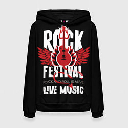 Женская толстовка Rock festival - live music