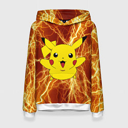 Женская толстовка Pikachu yellow lightning