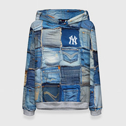 Женская толстовка Patchwork - New York yankees baseball team