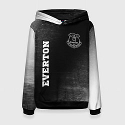 Толстовка-худи женская Everton sport на темном фоне вертикально, цвет: 3D-черный
