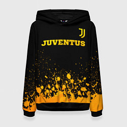 Женская толстовка Juventus - gold gradient посередине