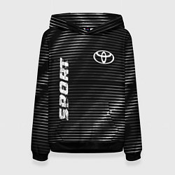 Толстовка-худи женская Toyota sport metal, цвет: 3D-черный