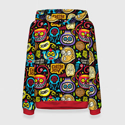 Толстовка-худи женская Choose joy, цвет: 3D-красный