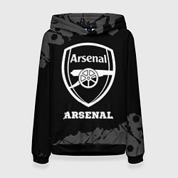 Толстовка-худи женская Arsenal sport на темном фоне, цвет: 3D-черный