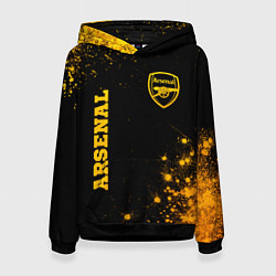 Женская толстовка Arsenal - gold gradient вертикально