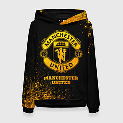 Женская толстовка Manchester United - gold gradient