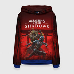 Толстовка-худи женская Персонажи Assassins creed shadows, цвет: 3D-синий