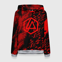 Толстовка-худи женская Linkin park red logo, цвет: 3D-меланж