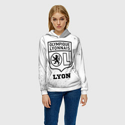 Толстовка-худи женская Lyon sport на светлом фоне, цвет: 3D-белый — фото 2