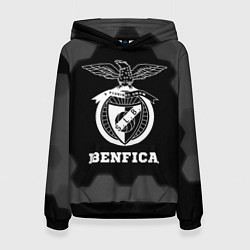 Толстовка-худи женская Benfica sport на темном фоне, цвет: 3D-черный