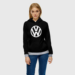 Толстовка-худи женская Volkswagen sport avto, цвет: 3D-меланж — фото 2