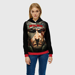 Толстовка-худи женская Metal gear Venom Snake, цвет: 3D-красный — фото 2