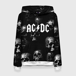 Женская толстовка AC DC - черные черепа