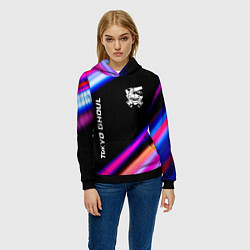 Толстовка-худи женская Tokyo Ghoul speed anime lights, цвет: 3D-черный — фото 2