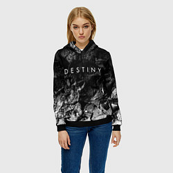 Толстовка-худи женская Destiny black graphite, цвет: 3D-черный — фото 2