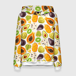 Женская толстовка Экзотический фруктовый узор
