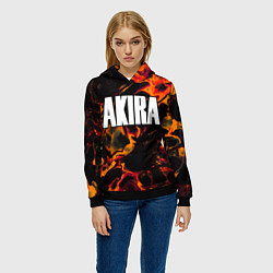 Толстовка-худи женская Akira red lava, цвет: 3D-черный — фото 2
