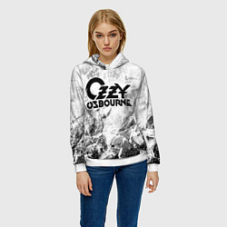 Толстовка-худи женская Ozzy Osbourne white graphite, цвет: 3D-белый — фото 2