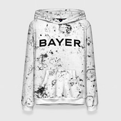 Толстовка-худи женская Bayer 04 dirty ice, цвет: 3D-белый