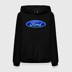 Толстовка-худи женская Ford neon steel, цвет: 3D-черный