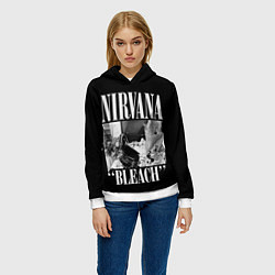 Толстовка-худи женская Nirvana first album, цвет: 3D-белый — фото 2