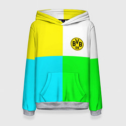 Толстовка-худи женская Borussia color cport, цвет: 3D-меланж