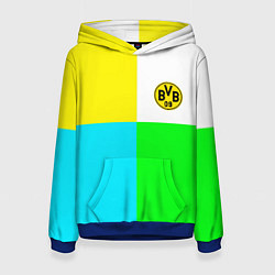 Толстовка-худи женская Borussia color cport, цвет: 3D-синий