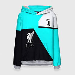 Женская толстовка Juventus x Liverpool geometry
