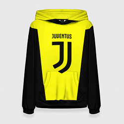 Толстовка-худи женская Juventus sport geometry yellow, цвет: 3D-черный