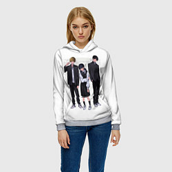 Толстовка-худи женская Человек-бензопила: Манга, цвет: 3D-меланж — фото 2