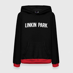Толстовка-худи женская Linkin park rock white, цвет: 3D-красный