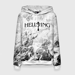 Женская толстовка Hellsing white graphite