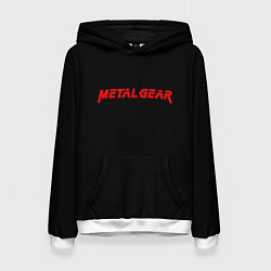 Толстовка-худи женская Metal gear red logo, цвет: 3D-белый