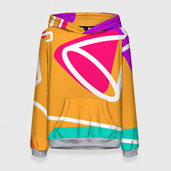 Толстовка-худи женская Разные формы, цвет: 3D-меланж