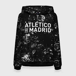 Толстовка-худи женская Atletico Madrid black ice, цвет: 3D-черный