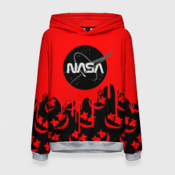 Женская толстовка Marshmello x Nasa red