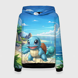 Толстовка-худи женская Pokemon Squirtle, цвет: 3D-черный