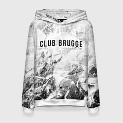 Толстовка-худи женская Club Brugge white graphite, цвет: 3D-белый