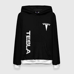 Женская толстовка Tesla logo white