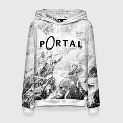 Толстовка-худи женская Portal white graphite, цвет: 3D-белый