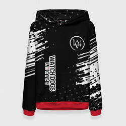 Толстовка-худи женская Watch dogs краски, цвет: 3D-красный