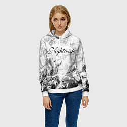 Толстовка-худи женская Nightwish white graphite, цвет: 3D-белый — фото 2