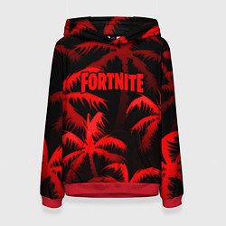 Толстовка-худи женская Fortnite tropic red, цвет: 3D-красный