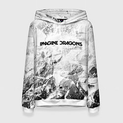 Толстовка-худи женская Imagine Dragons white graphite, цвет: 3D-белый