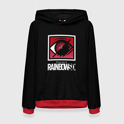 Толстовка-худи женская Шутер радуга 6, цвет: 3D-красный