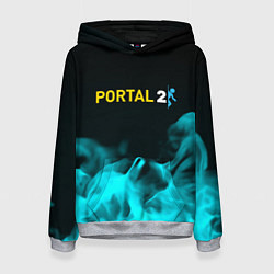 Женская толстовка Portal fire blue